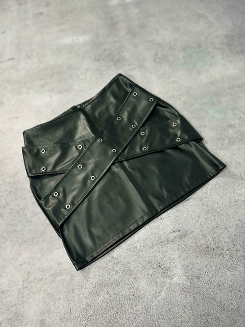 Pollera ENGOMADA. con cintos cruzados ♥