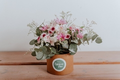 Mini flower box tonos rosas