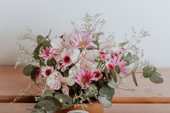 Mini flower box tonos rosas - comprar online