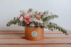 Flower box grande tonos rosas