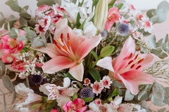 Flower box grande tonos rosas - comprar online