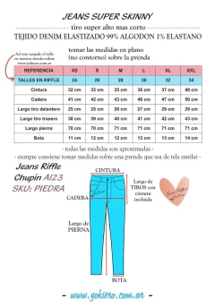 Jeans Riffle Chupin AL23 [24=XS] ULTIMO DISPONIBLE - comprar online