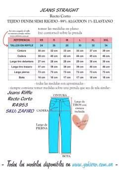 Jeans Riffle Recto Largo R4953 - comprar online