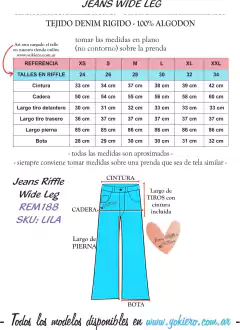 Jeans Riffle Wide Leg REM188 - comprar online