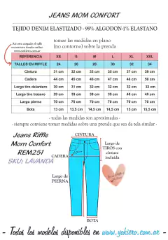 Jeans Riffle MOM Confort REM251 - comprar online