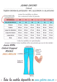 Jeans Riffle Oxford Cropped R5063 - comprar online