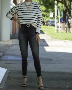 Jeans Riffle Chupin Gris R4989 [24=XS] ULTIMO DISPONIBLE - tienda online