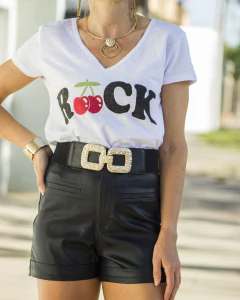 Remera CHERRY ROCK Blanca - Yo Kiero