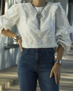 Blusa DALIA Blanca - tienda online