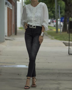 Jeans Riffle Chupin Negro REM145