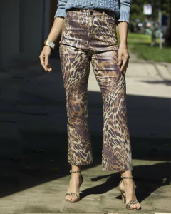 Pantalon LEONI TWIST Print Beige en internet