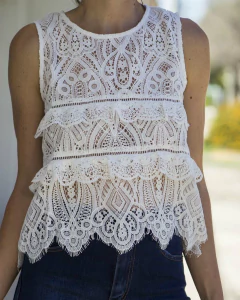 Blusa AMELIA Blanca - tienda online