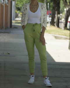 Babucha NELL Verde Lisa Con Puño - tienda online