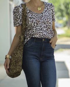 Remera Básica BELEN Leopardo