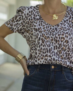 Remera Básica BELEN Leopardo en internet