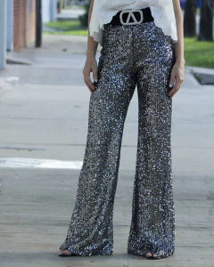 Pantalon STAR Negro & Plateado