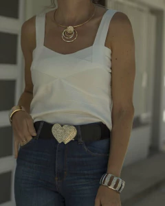 Remera Top BUCAREST Blanca - comprar online