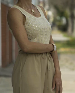 Top Musculosa MARFIL Beige en internet
