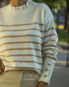 Imagen de Sweater MINDEN Rayas Beige