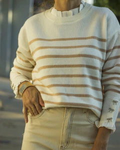 Sweater MINDEN Rayas Beige