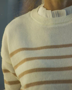 Sweater MINDEN Rayas Beige - Yo Kiero