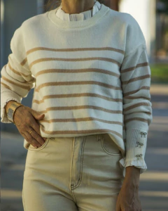 Imagen de Sweater MINDEN Rayas Beige