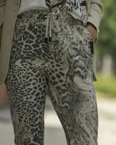 Babucha PARDO Print Leopardo Con Puño - Yo Kiero