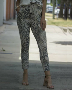 Imagen de Babucha PARDO Print Leopardo Con Puño