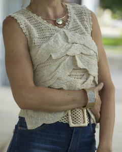 Imagen de Blusa Tejida BLOOM Beige