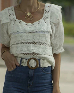 Blusa Tejida MOCHI Blanca