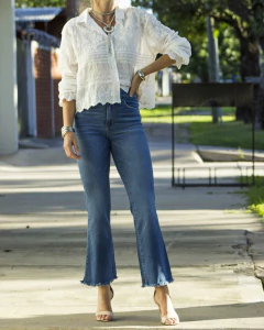 Jeans Riffle Oxford Cropped R5063 - tienda online