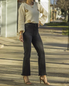 Jeans Riffle Oxford Cropped Negro R5140 - comprar online
