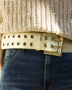 Cinto Faja CODIGO 3376 Beige con Dorado - comprar online