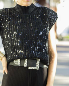 Chaleco TALIA Negro - comprar online