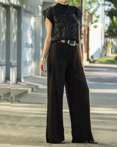 Pantalon Palazzo CHER Negro - Yo Kiero