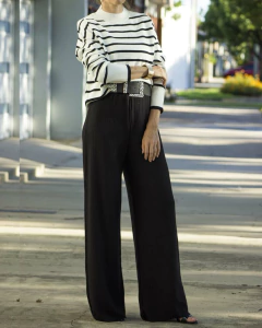 Pantalon Palazzo CHER Negro - tienda online