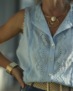 Imagen de Camisa DAISY Celeste