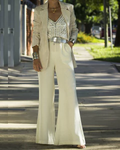Pantalon BENNET Lino Crudo - Yo Kiero