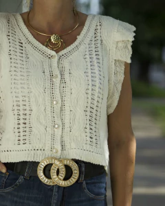 Imagen de Camisa Tejida OFELIA Blanca