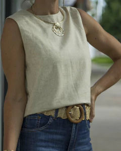Blusa Musculosa NAKINA Linen - tienda online