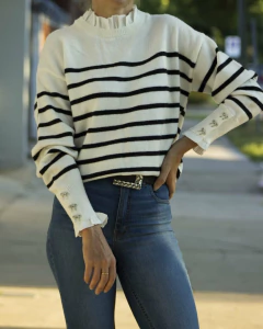 Sweater MINDEN Rayas Negras - Yo Kiero