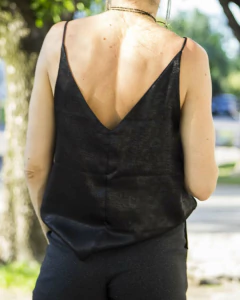 Blusa Musculosa MADY Negra con Negro en internet