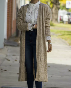 Saco Largo TEXAS Beige - tienda online