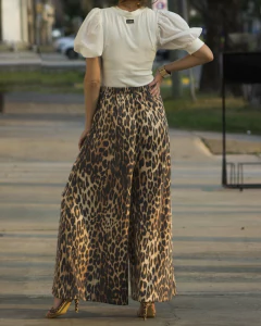 Pantalon Palazzo NATALY Print - tienda online