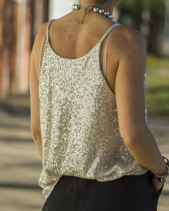 Blusa musculosa TEN Off White en internet