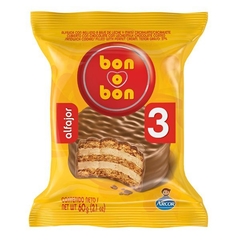 Alfajor Bon o Bon Leche Triple x60g.