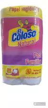 Papel Higiénico El Coloso Natural x6 x 30 m