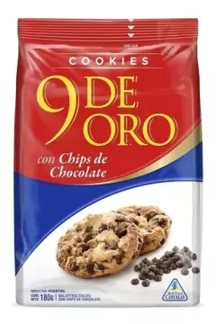 Cookies 9 De Oro Con Chips de Chocolate x120 Grs