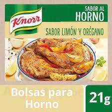 Bolsa Para Horno Knorr Limón Y Orégano x21g.