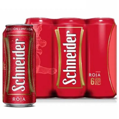 Cerveza Roja Schneider x 473 cc Pack x 6 u